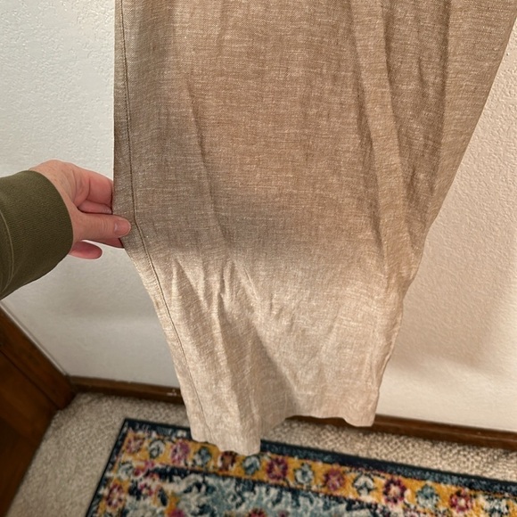 Old Navy Tan Full Length Linen Blend Trousers Size XL - Picture 2 of 9